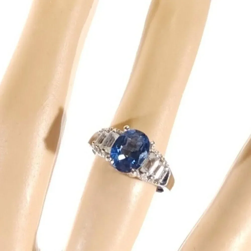 Blue Mystic Topaz 2.5 Carats Ring Size 6
